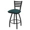 Holland Bar Stool Co 25" Swivel Counter Stool, Black Wrinkle, Graph Tidal Seat X410 - alternate 1